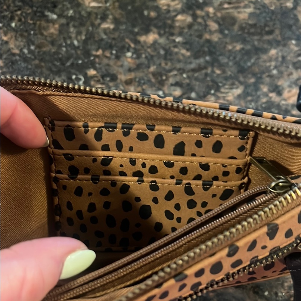 Leopard Print Wristlet Clutch - Picture 3 of 8